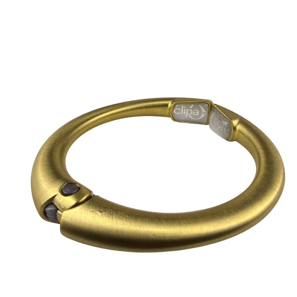 Clipa Womens Gold Tone Metal Bracelet/Hanger Adjustable Size Multipurpose Circle